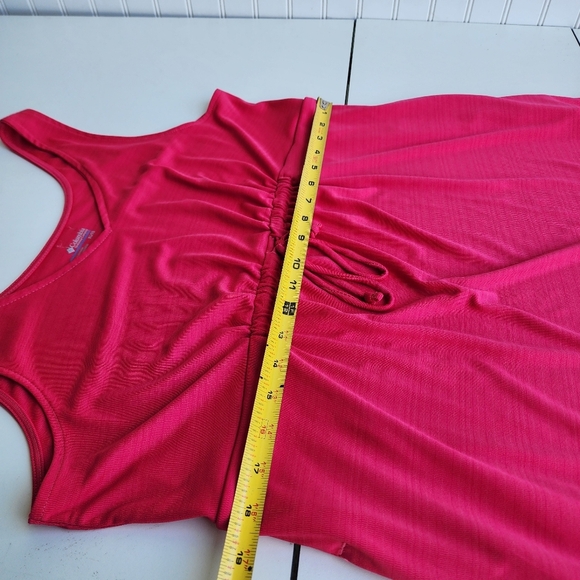 Columbia Dress Easy Does It Sleeveless Drawstring Waist Hot Pink Stretch XL - Picture 12 of 13